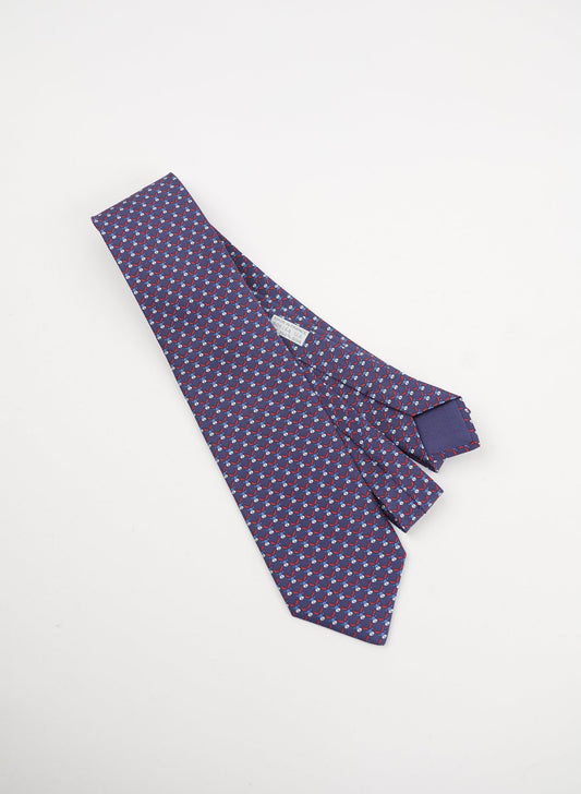 Hermès Polka Dot Print Silk Tie