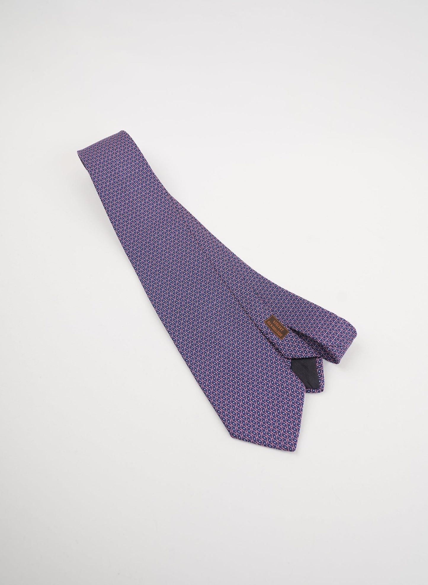 Hermès Purple Print Silk Tie
