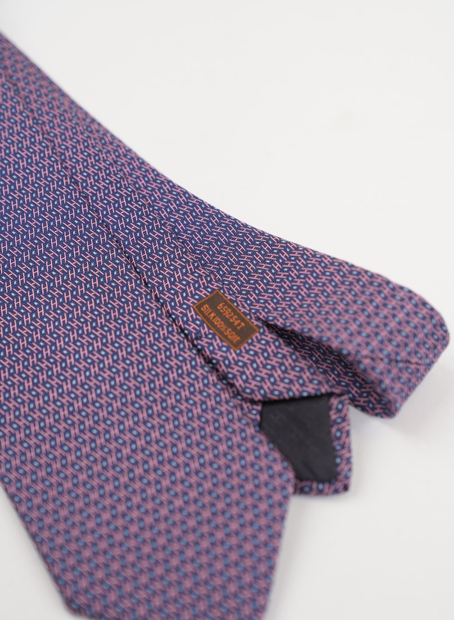 Hermès Purple Print Silk Tie