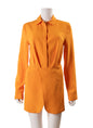 Rosetta Getty Long Sleeve Apron Wrap Top