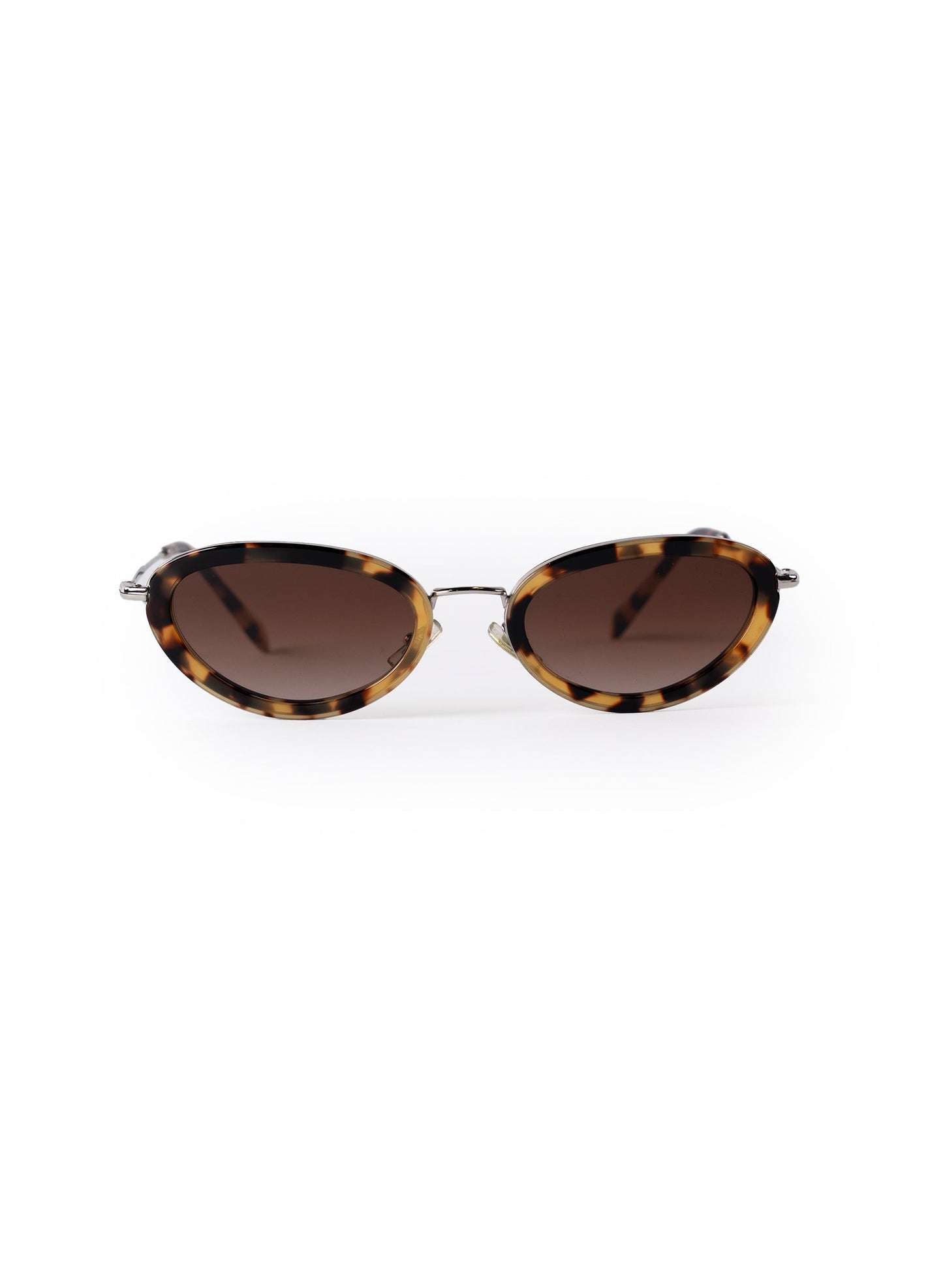Miu Miu Brown D√©lice Tortoiseshell Acetate Oval Sunglasses