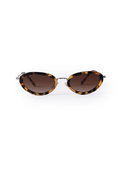 Miu Miu Brown D√©lice Tortoiseshell Acetate Oval Sunglasses