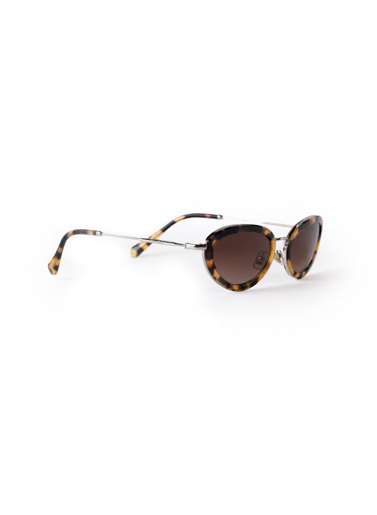 Miu Miu Brown D√©lice Tortoiseshell Acetate Oval Sunglasses