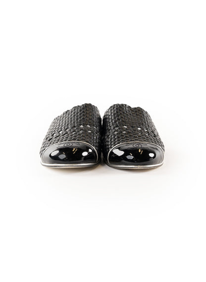 Chanel Interlocking CC Logo Slingback Flats