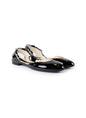 Chanel Faux Pearl CC Patent Leather Slingback Flats