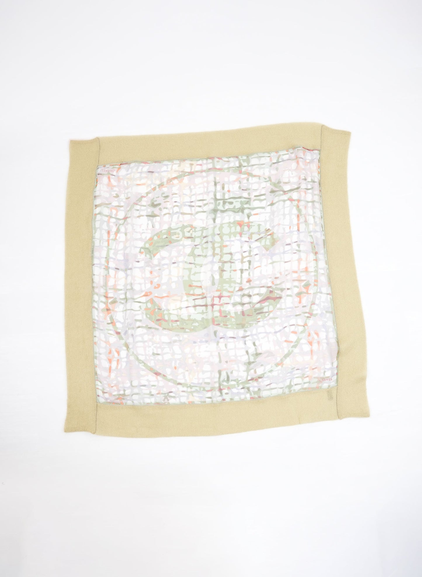 Chanel Mohair Silk Blend CC Scarf