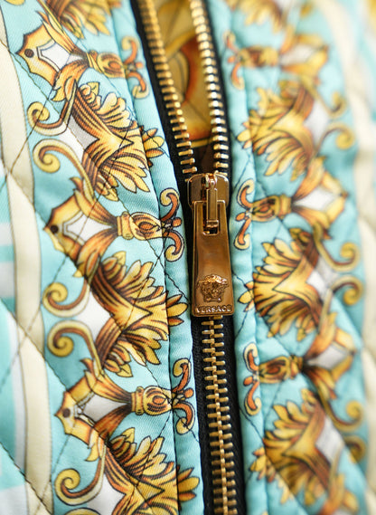Versace x Fendi Baroque Zucca Monogram Quilted Jacket
