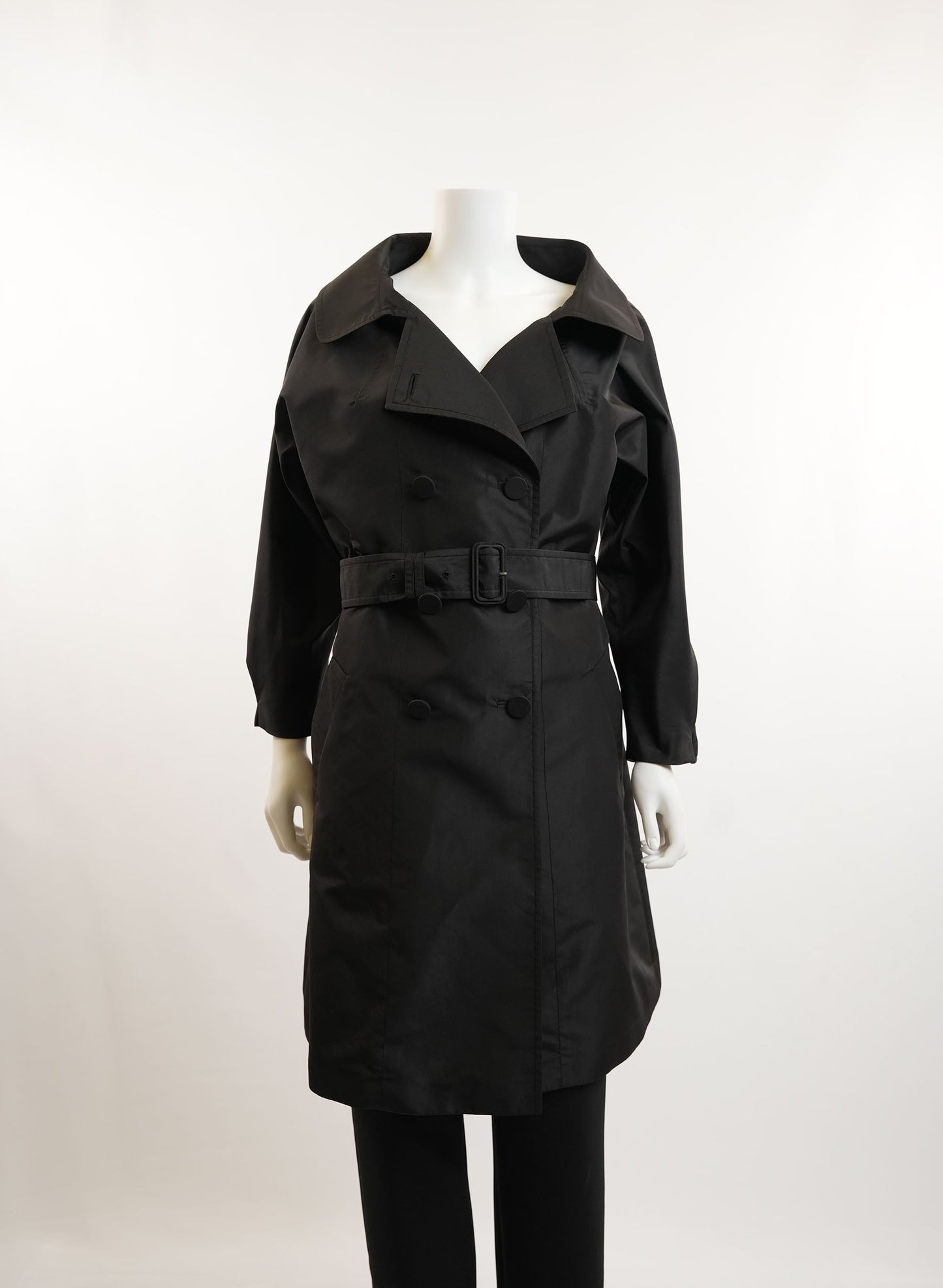 Prada Belted Nylon Trench Coat