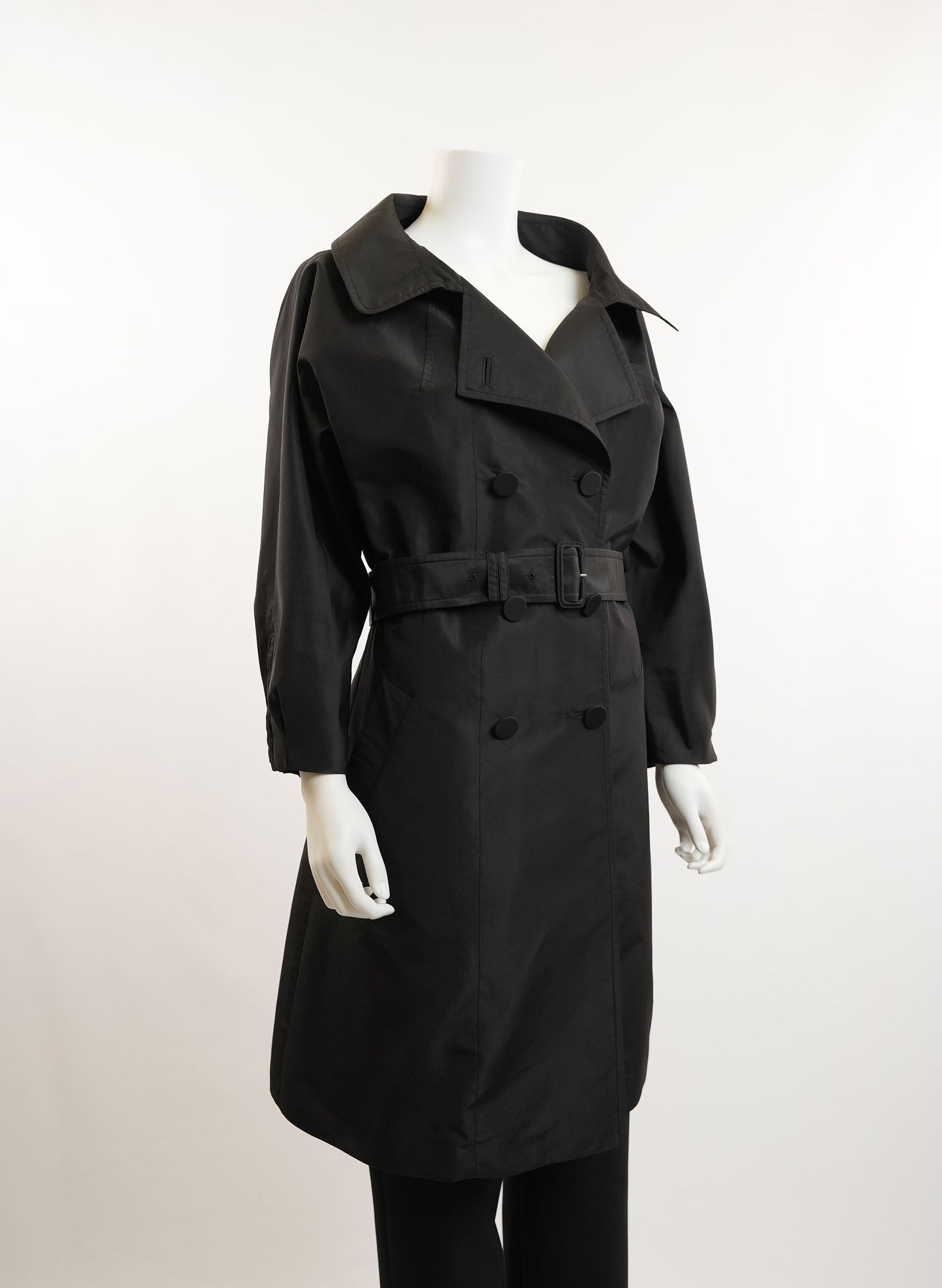 Prada Belted Nylon Trench Coat