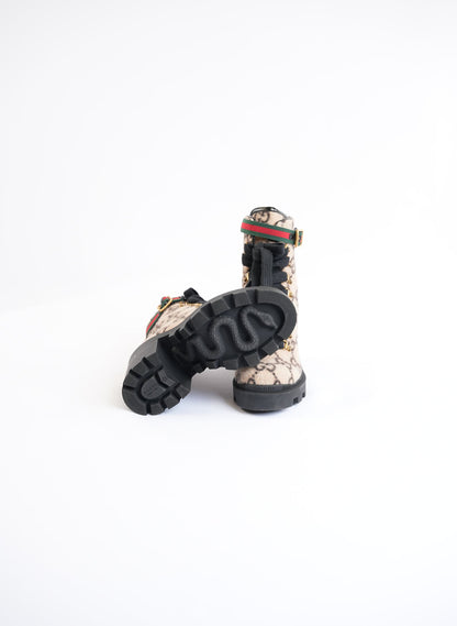 Gucci GG Monogram Wool Ankle Boots