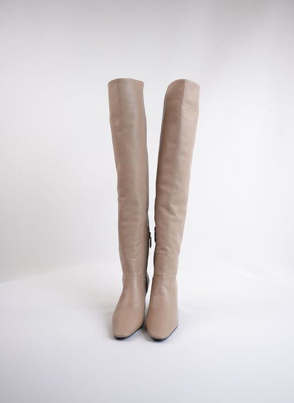 Prada Knee Length Leather Boots