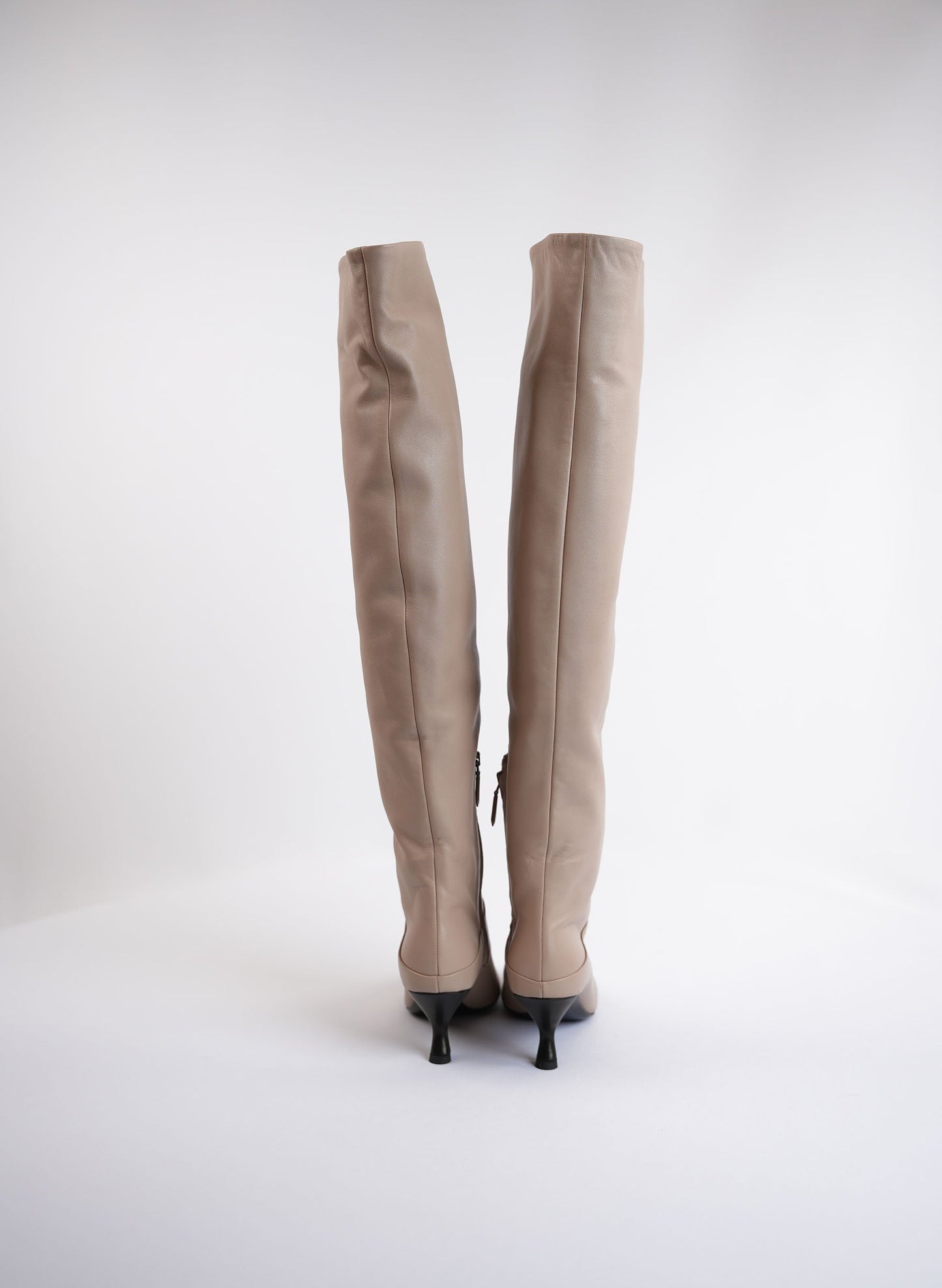 Prada Knee Length Leather Boots