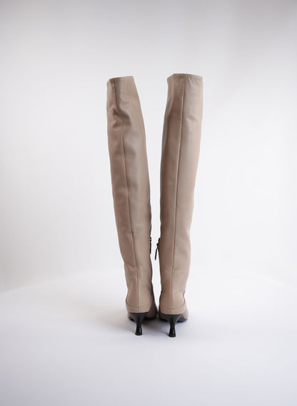Prada Knee Length Leather Boots