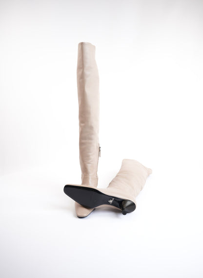 Prada Knee Length Leather Boots