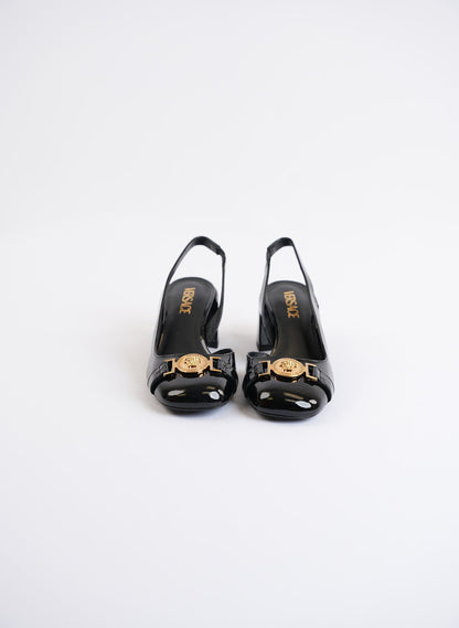Versace Slingback Patent Leather Heels