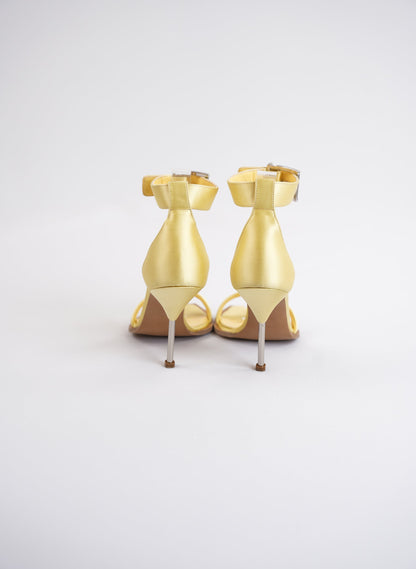 Alexander McQueen Ankle Strap Pale Yellow Sandle Heels