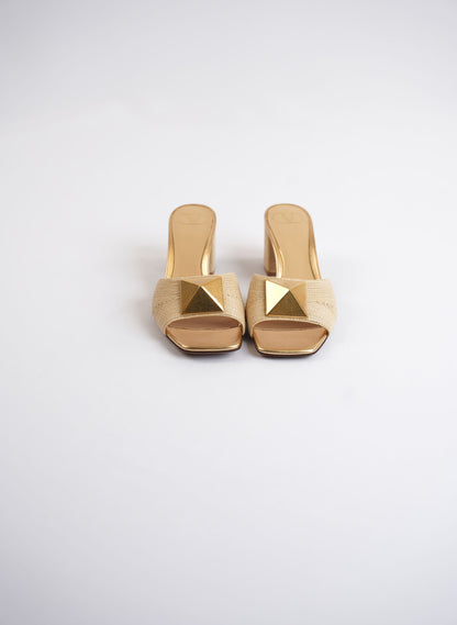Valentino Garavani One Stud Open Toe Mules