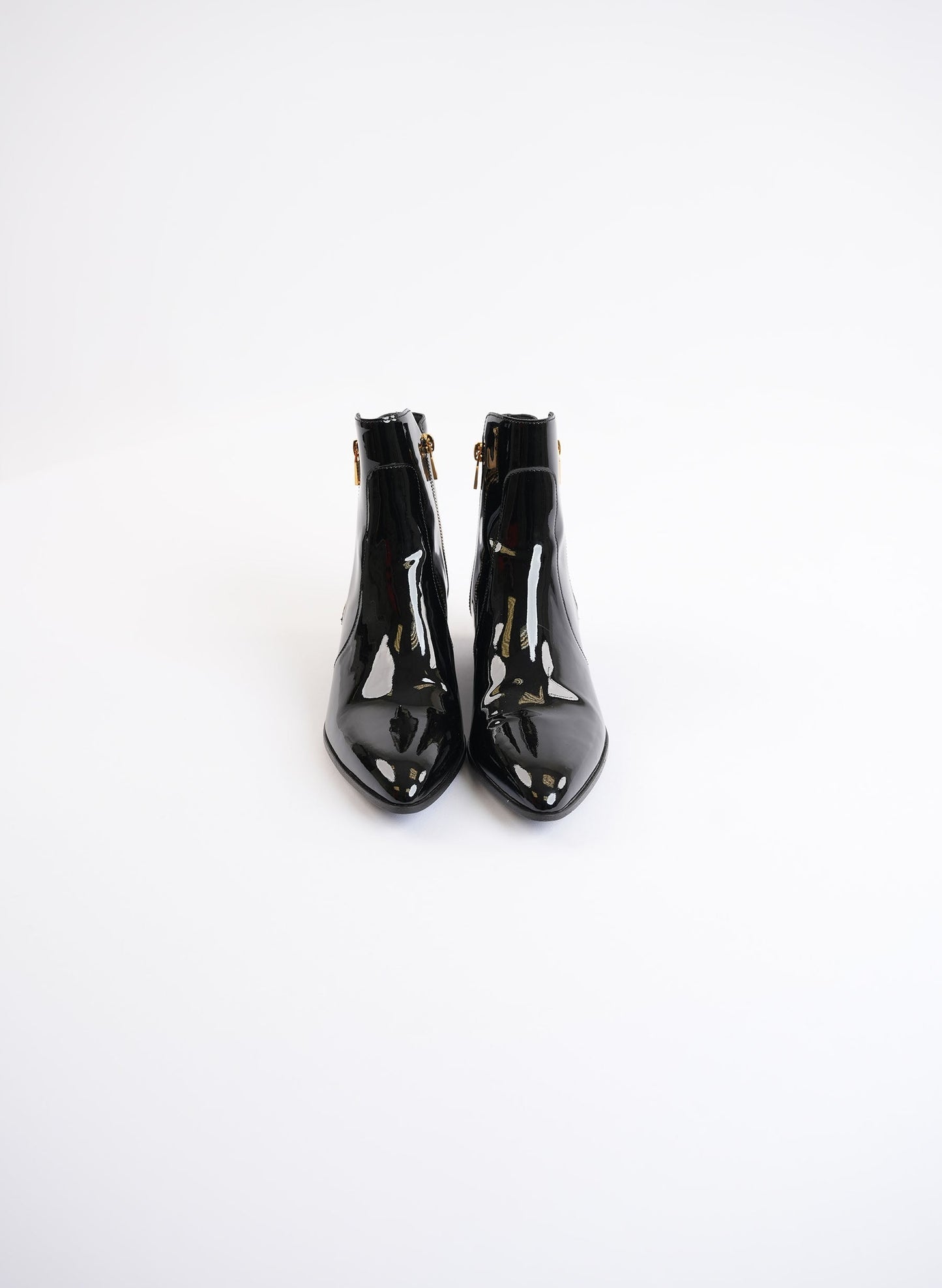 Balmain Roxie Patent Leather Ankle Boots