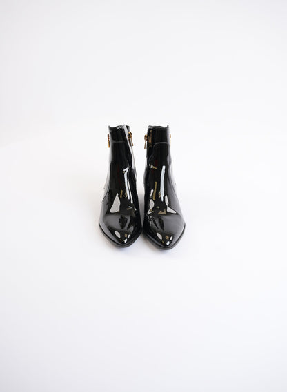 Balmain Roxie Patent Leather Ankle Boots