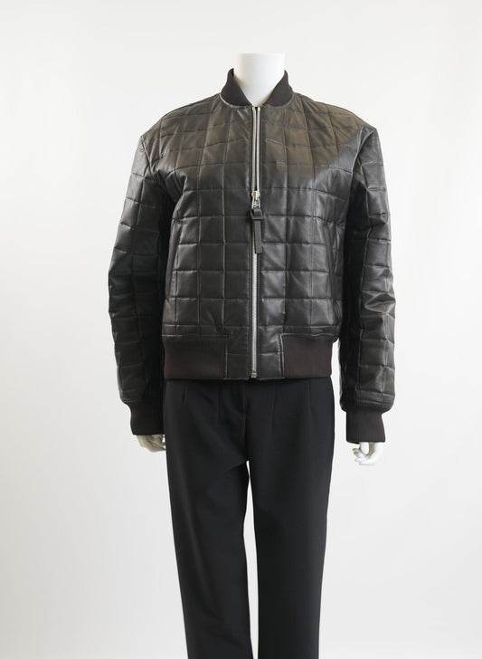 Bottega Veneta Quilted Leather Bomber Jacket