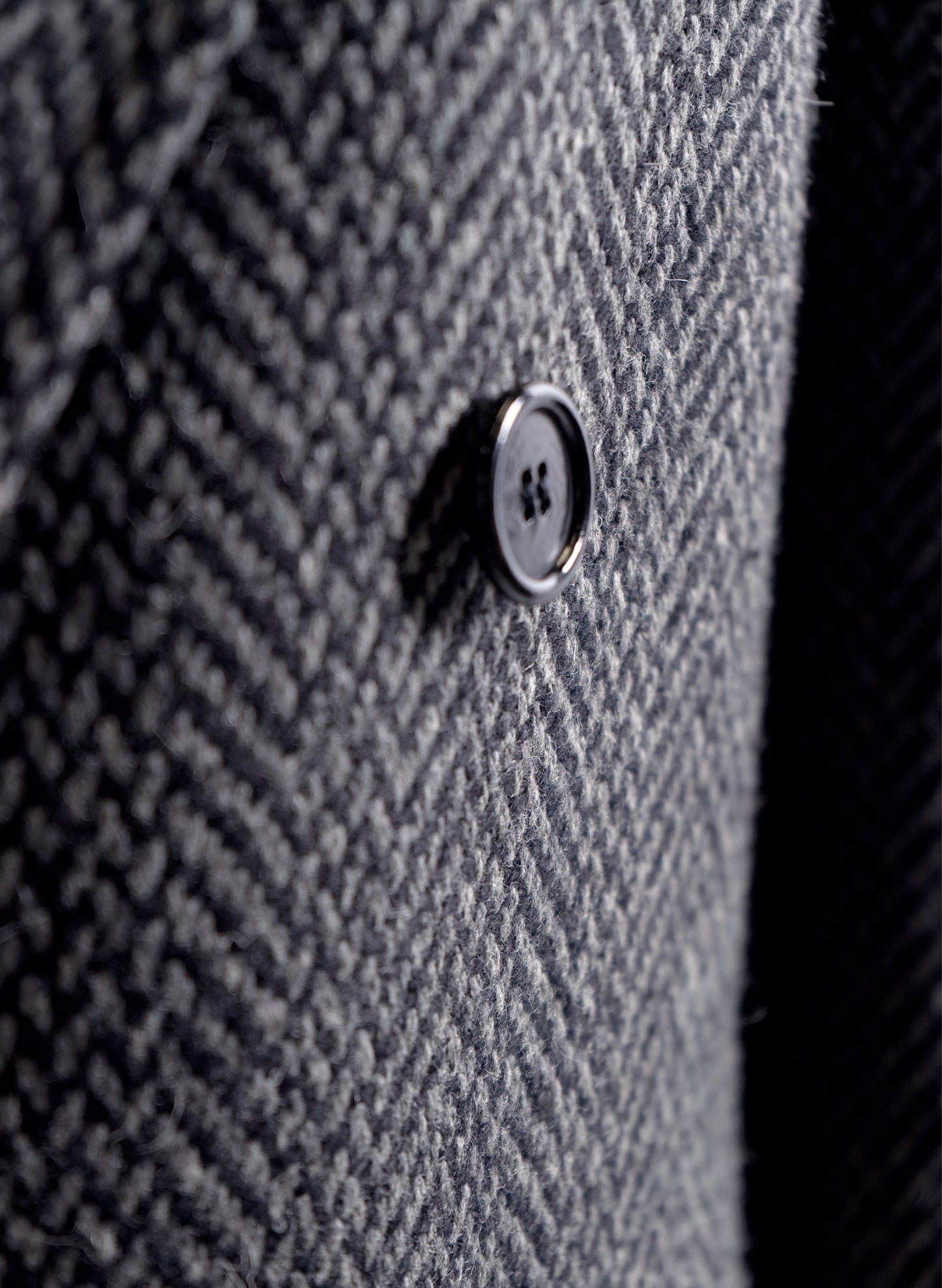 Saint Laurent Wool Herringbone Longline Coat