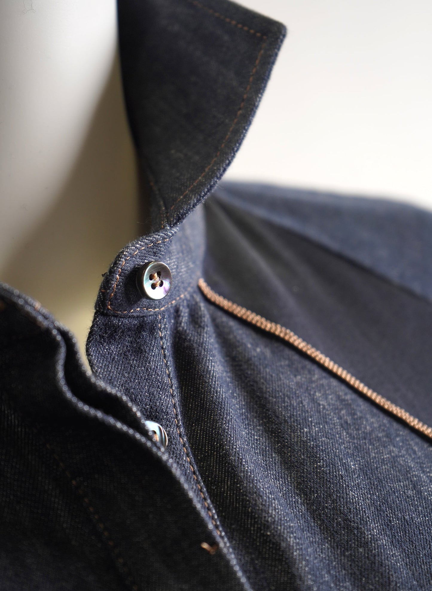 Brunello Cucinelli Monili Bead-Embellished Denim Shirt Dress