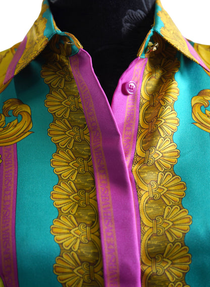 Verace Baroque Goddess Silk Blouse