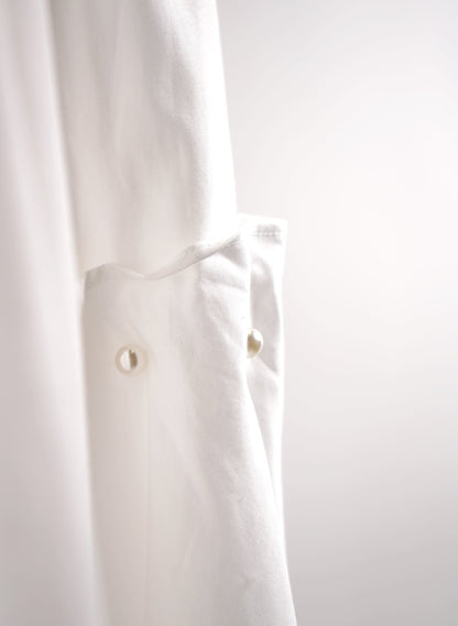 Jonathan Simkhai Jordy Pleated-Sleeve Poplin Shirt