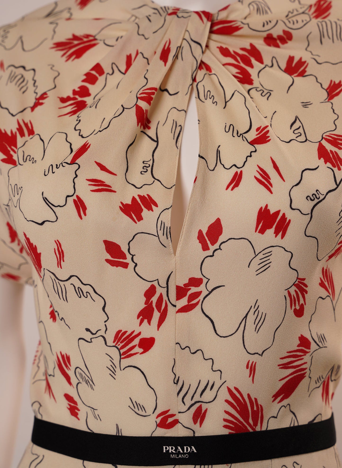 Prada Primula Printed Sabl√© Dress