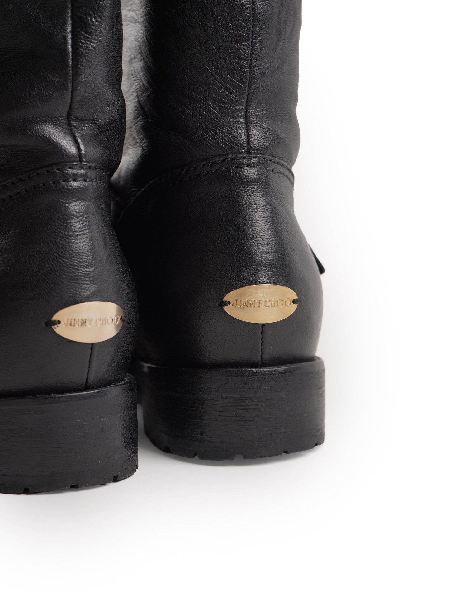 Jimmy Choo Lambskin Biker Boots