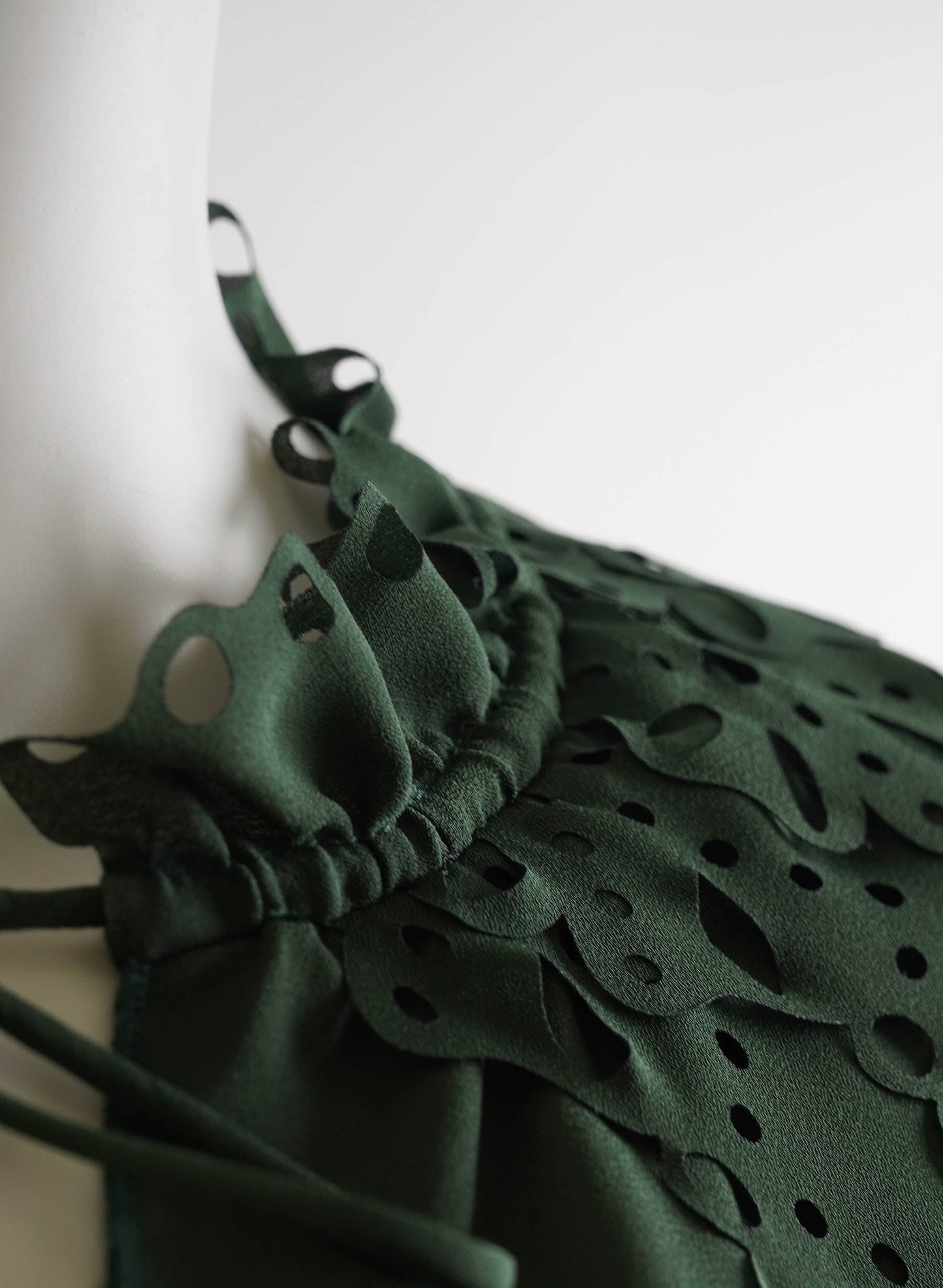 See By Chloe Laser-Cut Trim Crepe Blouse