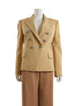 Balmain Yellow Double Breasted Blazer