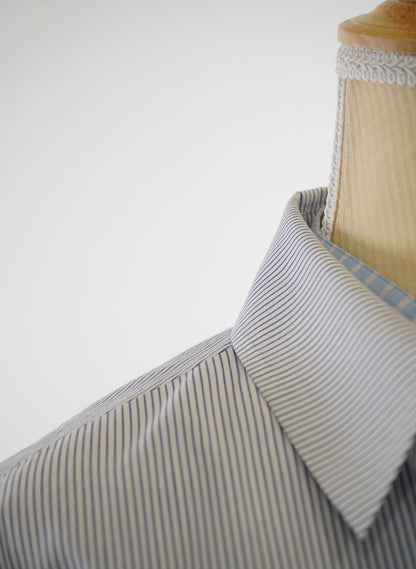 Alexander Wang Stripe Cotton Poplin Short Sleeve Shirt