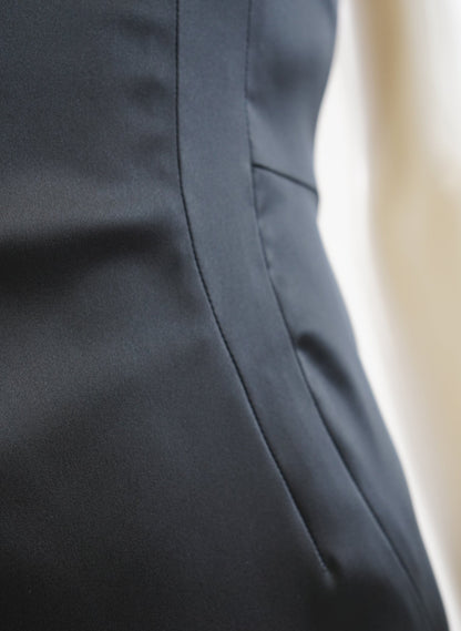 Dolce & Gabbana Sweetheart Satin Midi Sheath Dress