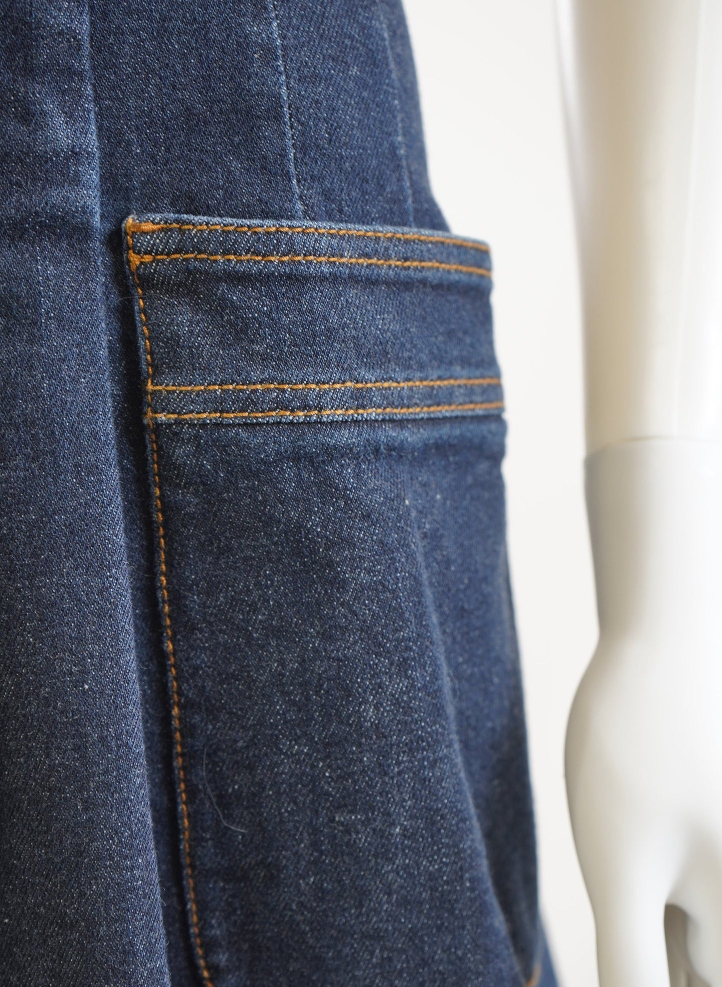 Fendi Short-Sleeve Denim Cutout Dress